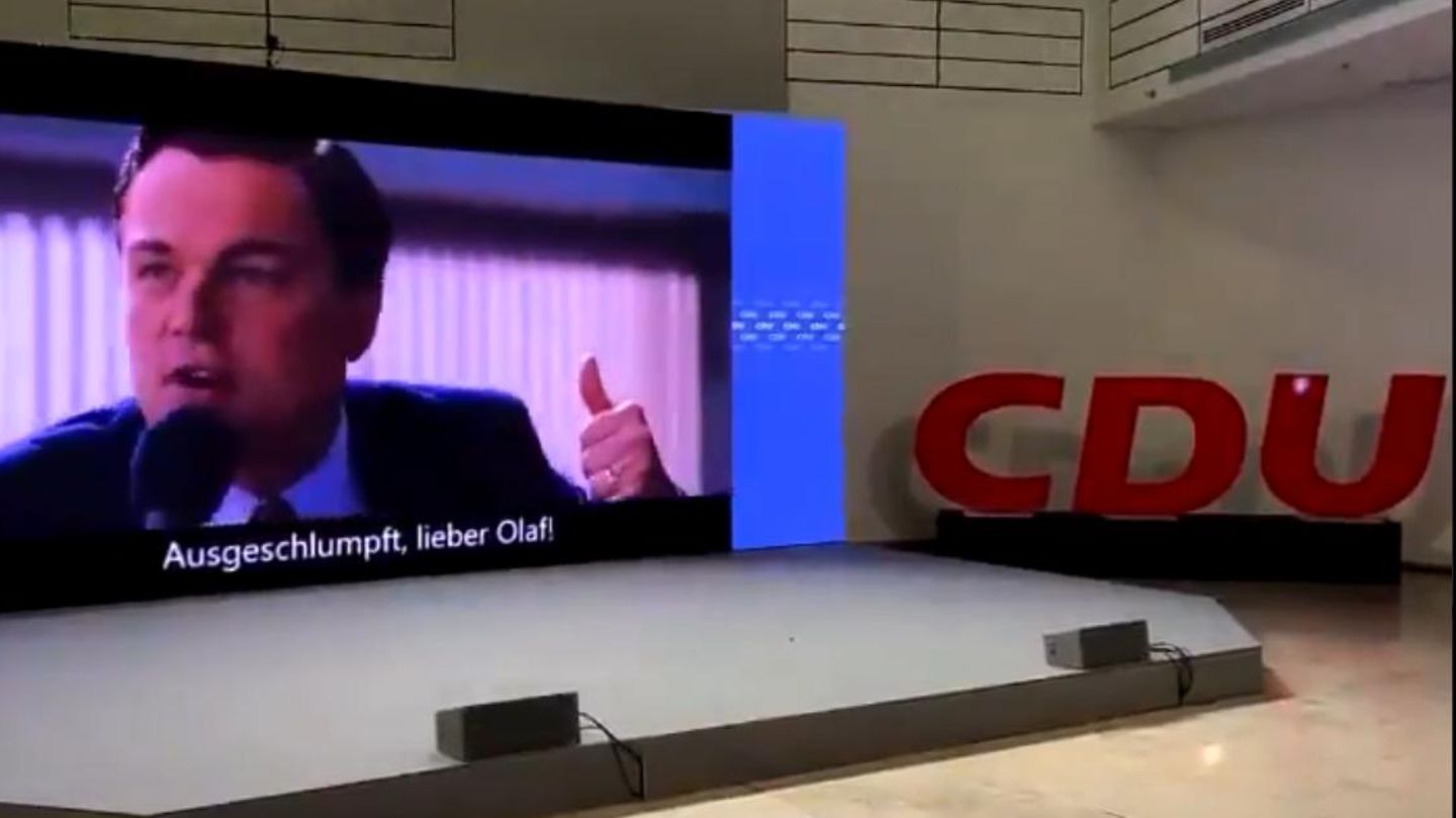 The CDU is said to have shown the newly subtitled scene from “The Wolf of Wall Street”