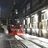 Dampflokomotive im Bahnbetriebswerk