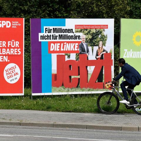 Rot-Rot-Grün auf Wahlplakaten