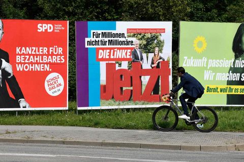 Rot-Rot-Grün auf Wahlplakaten