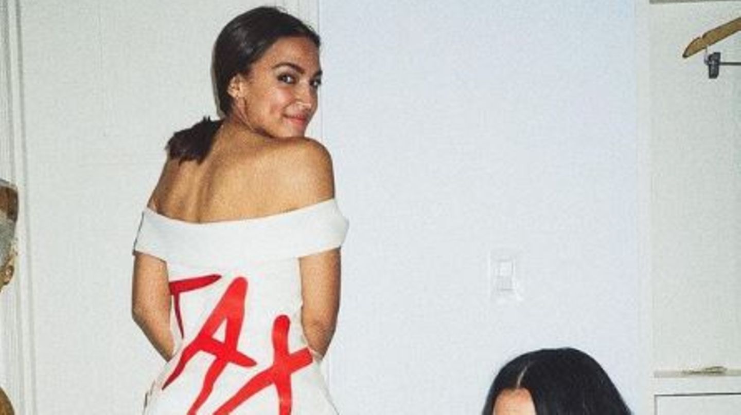 AOC at the Met Gala: Alexandria Ocasio Cortez causes discussion with tax claim on dress