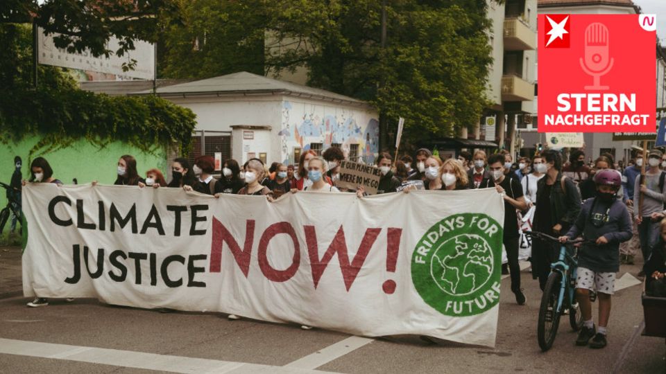 Fridays for Future auf einem Klimastreik