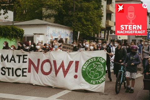 Fridays for Future auf einem Klimastreik