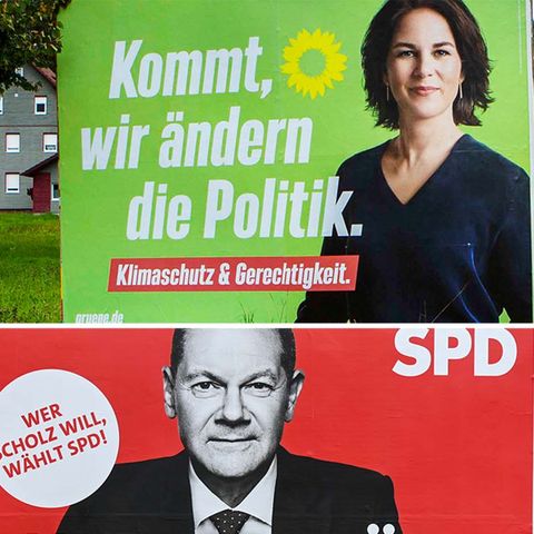 Wahlplakate zur Bundestagswahl 2021