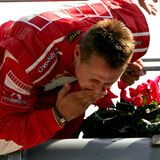 Schumacher nach seinem Sieg in Monza