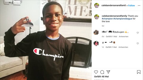 Der 13-jährige Caleb Anderson