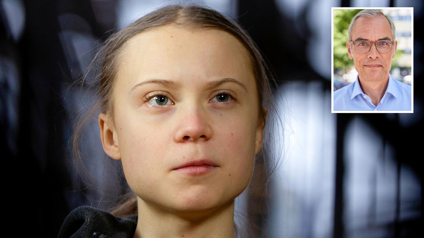 Greta Thunberg und Kolumnist Frank Schmiechen