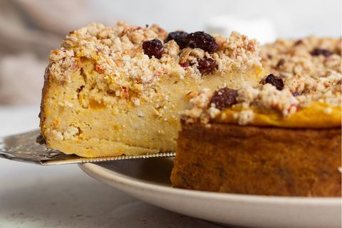 Kürbis-Käsekuchen mit Streuseln Rezept