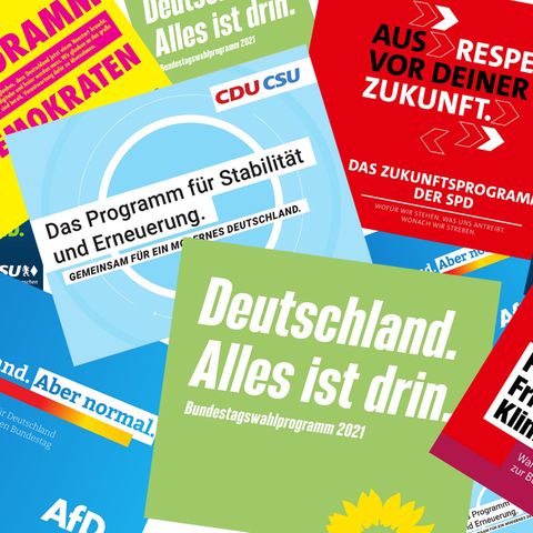 Die Wahlprogramme der aktuell im Bundestag vertretenen Parteien