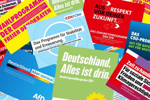 Die Wahlprogramme der aktuell im Bundestag vertretenen Parteien