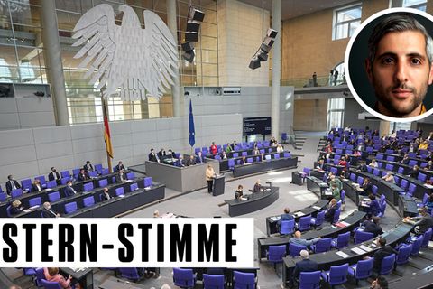 Bundeskanzlerin Angela Merkel (CDU) spricht im Plenum im Deutschen Bundestag