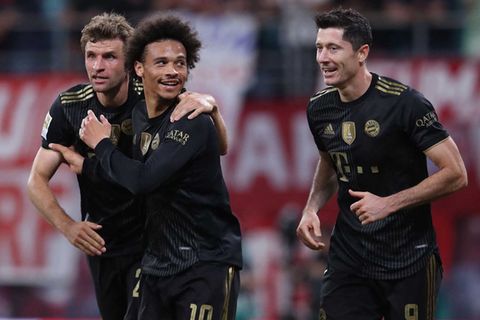Thomas Muller Leroy Sane Robert Lewandowski Bayern 2021-22