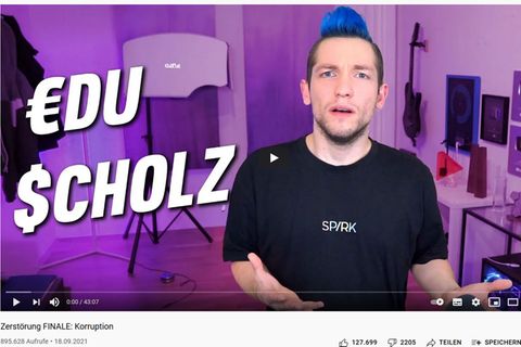 Youtuber : Drittes "Zerstörungs"-Video online: Rezo nimmt die politische Korruption aufs Korn