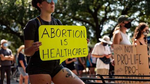 Pro-Abtreibungs-Demonstrantin in Texas
