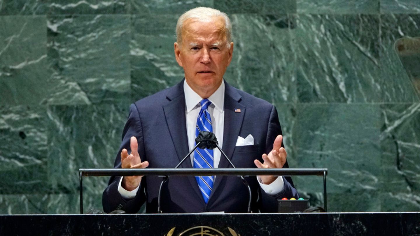 US-Präsident Joe Biden bei seiner Rede auf der UN-Vollversammlung
