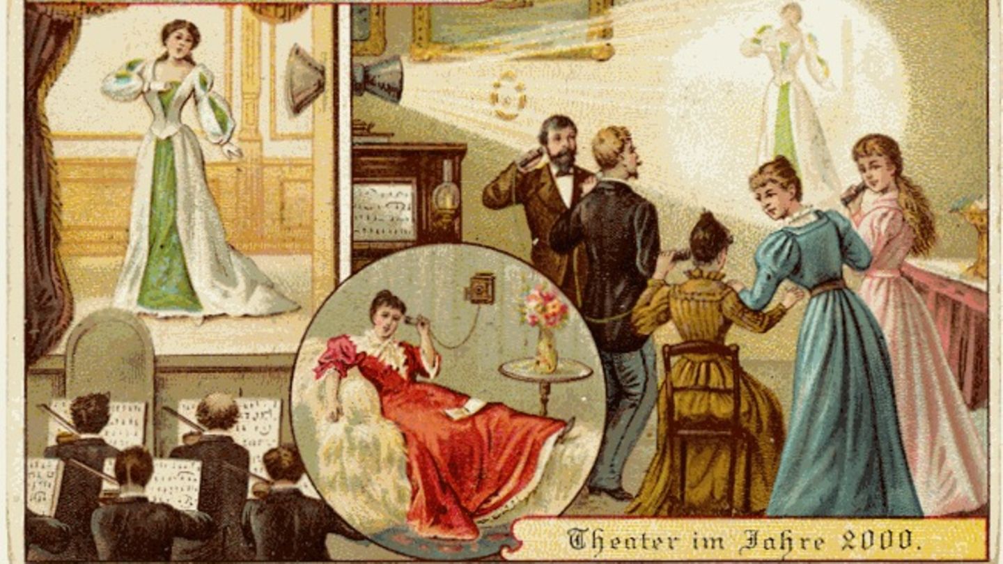 Projektion eines Theaterstücks