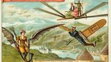 Menschen bewegen sich in Flugmaschinen