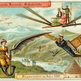 Menschen bewegen sich in Flugmaschinen