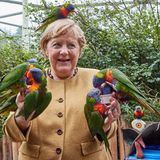 Ob das Bild wohl einen besonderen Platz in den Erinnerungsfotos der Kanzlerin bekommt? Außergewöhnlich ist es allemal.