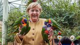 Ob das Bild wohl einen besonderen Platz in den Erinnerungsfotos der Kanzlerin bekommt? Außergewöhnlich ist es allemal.