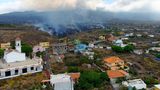 Die Lava bedroht Häuser in Los Llanos de Aridane