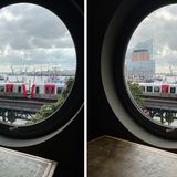 Smartphone-Test: Selbst bei etwas schwierigeren Lichtverhältnissen wie Gegenlicht kann das iPhone 13 noch mithalten, lediglich die Farben werden dann, wie unten am Tisch zu sehen, etwas weniger intensiv eingefangen