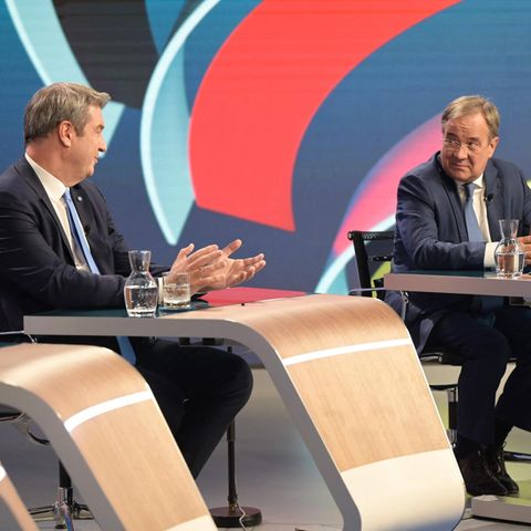 Markus Söder (l.) und Armin Laschet müssen sich ein schlechtes Ergebnis schönreden