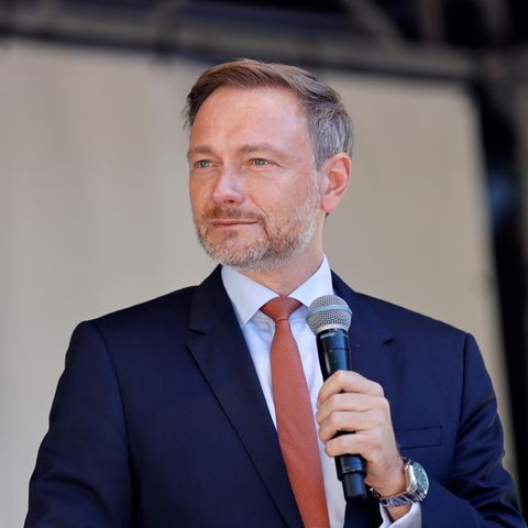 Christian Lindner beim Wahlkampfabschluss der FDP für die Bundestagswahl 2021