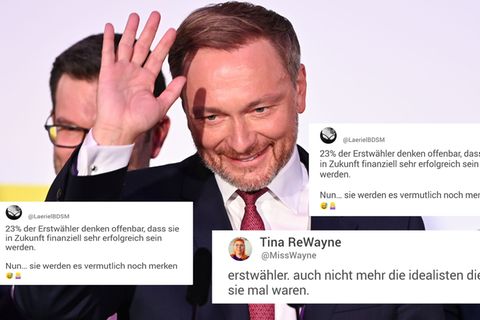 23 Prozent aller Erstwähler haben die FDP gewählt, dicht gefolgt von den Grünen.