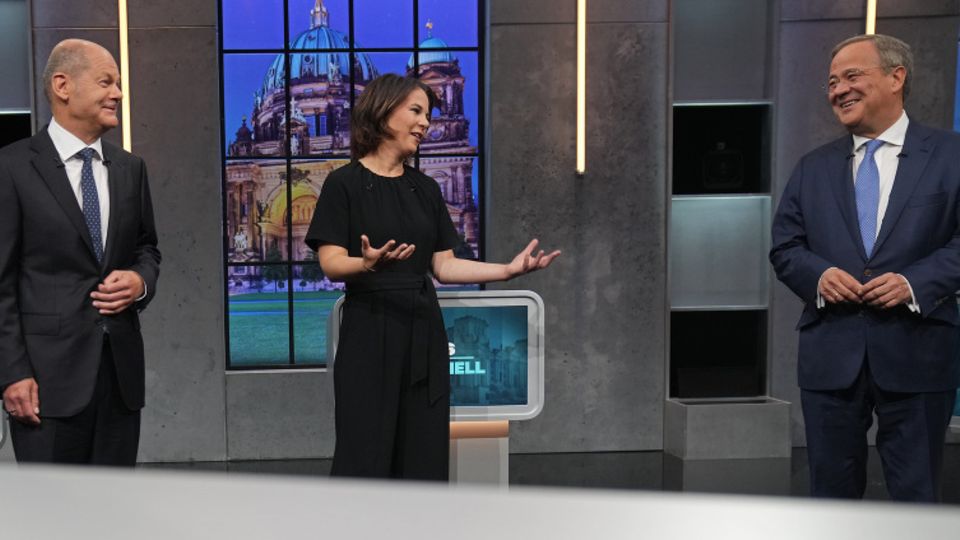 Scholz, Baerbock, Laschet