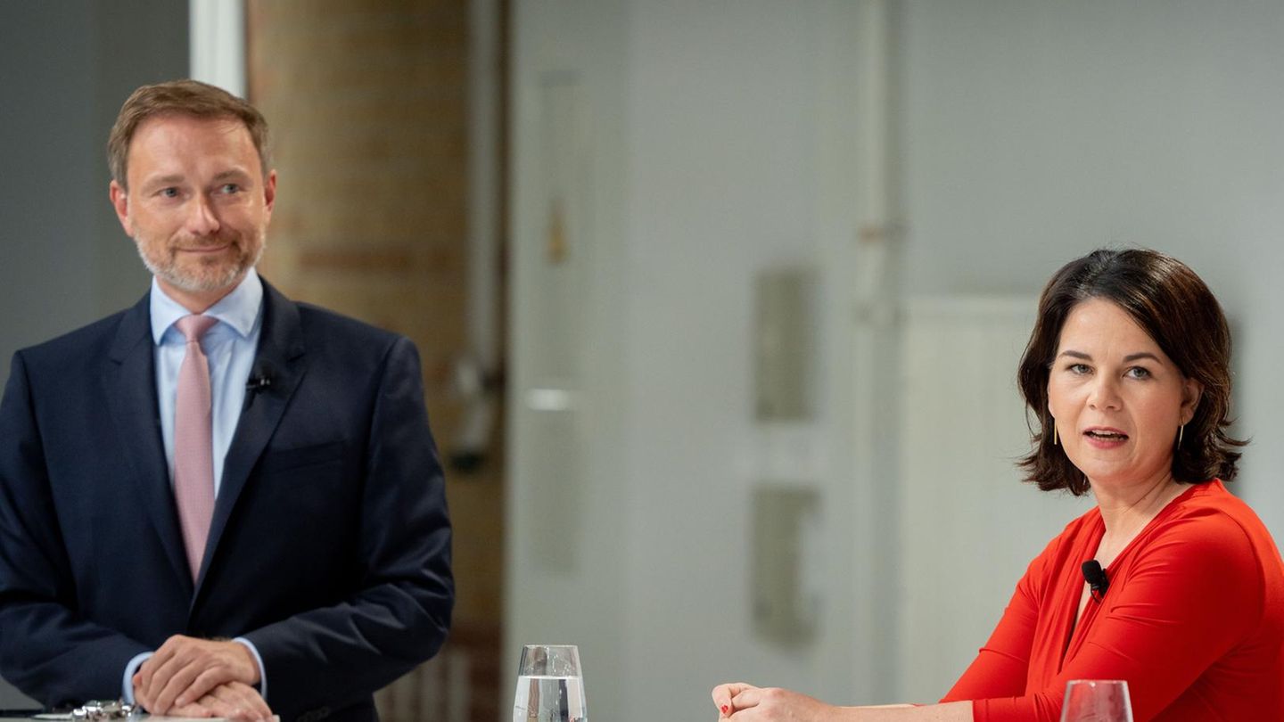 Ihre Parteien werden höchstwahrscheinlich zum Königsmacher: FDP-Chef Christian Lindner und Grünen-Spitzenkandidatin Annalena Baerbock