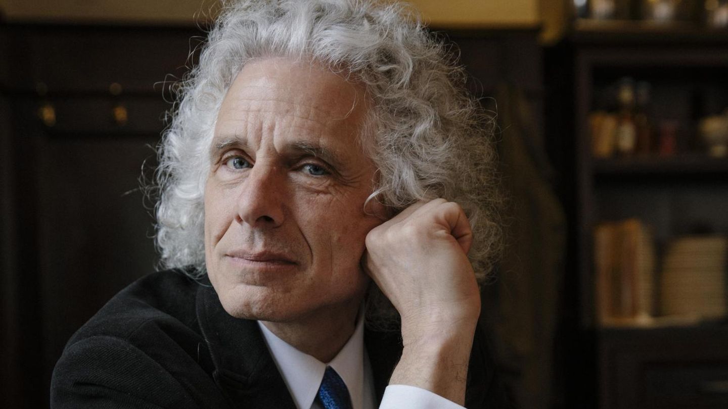 HIRES Steven Pinker at Peter Luger Steakhouse in Brooklyn, NY. Photo by Ricky Rhodes Psychologe, Kognitionswissenschaftler und Linguist: Steven Pinker, 67