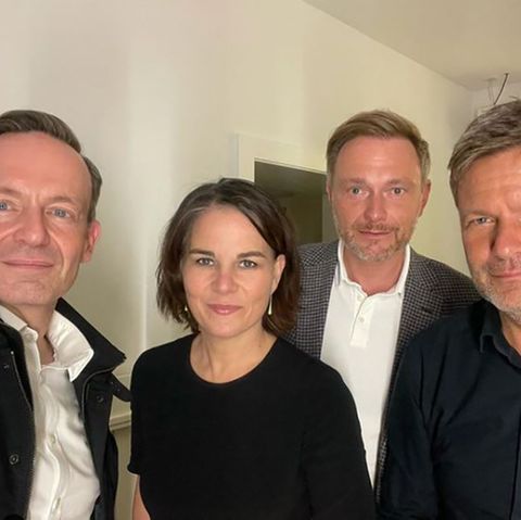 Volker Wissing, Annalena Baerbock, Christian Lindner und Robert Habeck (v.l.n.r.)