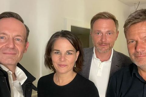 Volker Wissing, Annalena Baerbock, Christian Lindner und Robert Habeck (v.l.n.r.)