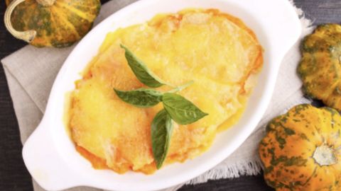 Rezept: Leckeren Kartoffel-Kürbis-Auflauf aus nur fünf Zutaten