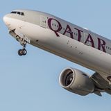 Jet von Qautar airways beim Start