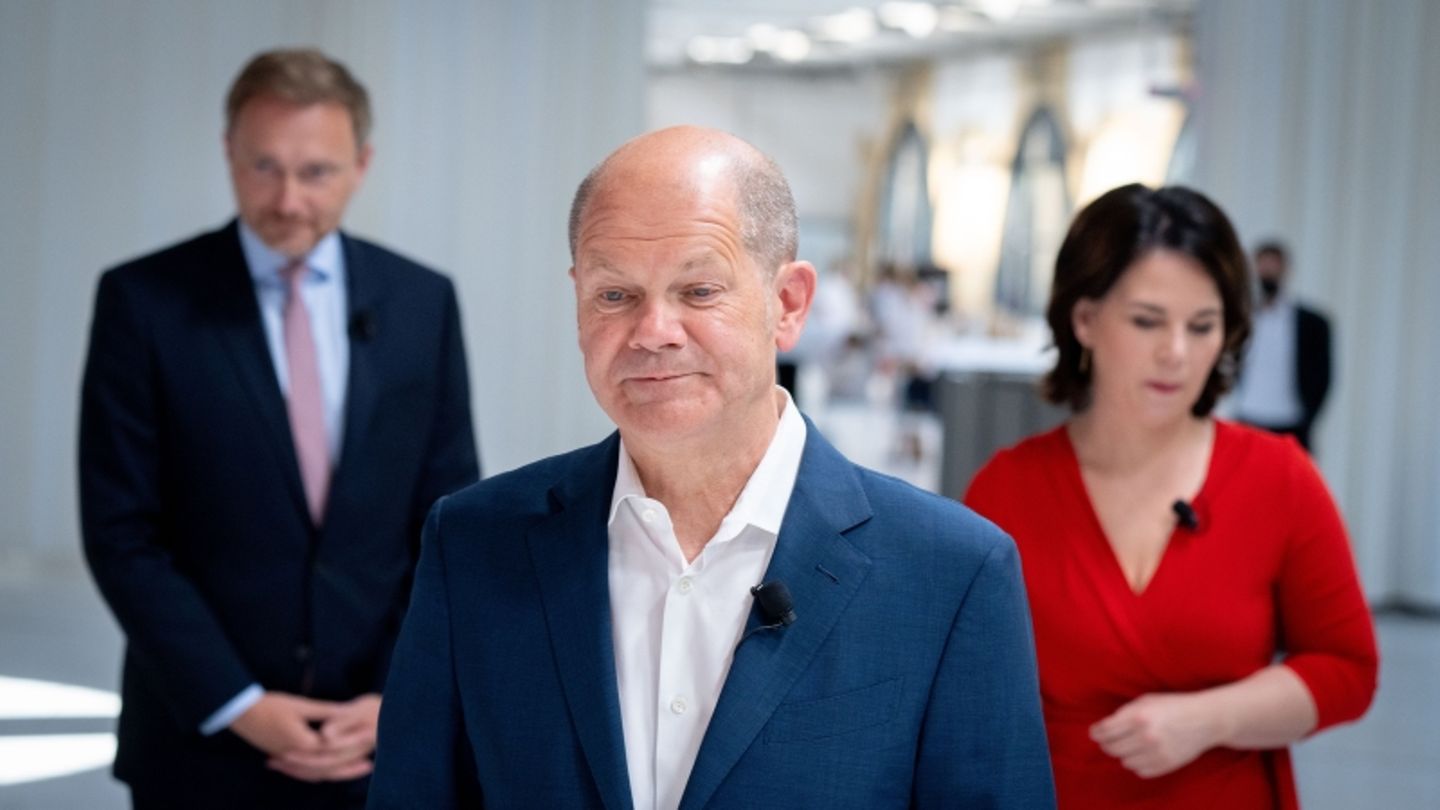 Christian Lindner, Olaf Scholz und Annalena Baerbock