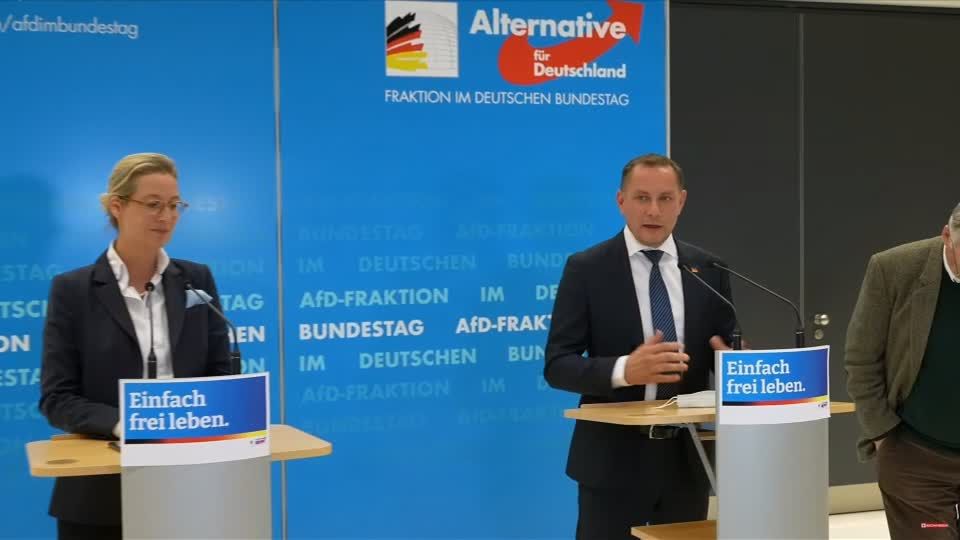 Video: Weidel und Chrupalla bilden Doppelspitze der AfD-Fraktion