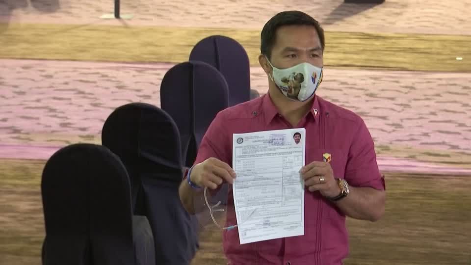 Video: Ex-Profi-Boxer Pacquiao will philippinischer Präsident werden