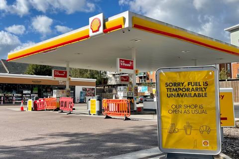 Geschlossene Tankstelle