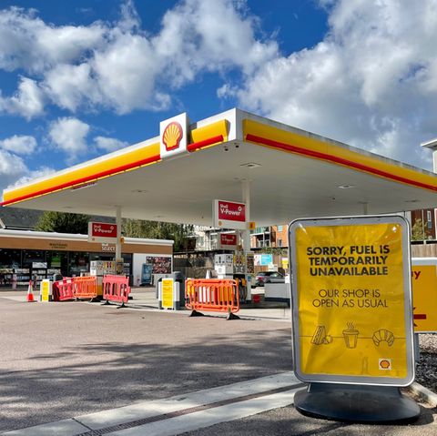 Geschlossene Tankstelle