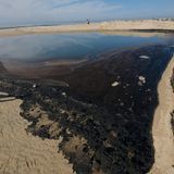 Huntington Beach, USA: Öl wird angespült