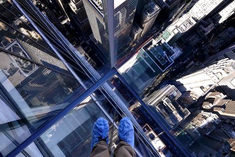 New Yorker Aussichtsplattform sorgt mit optischen Täuschungen für Staunen