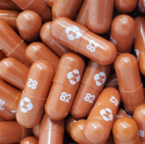 Corona Medikament: Kapseln mit dem antiviralen Mittel Molnupiravir