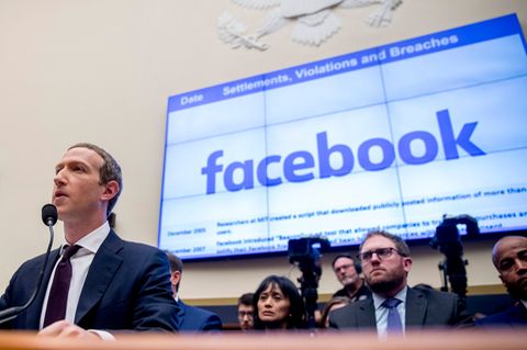 Mark Zuckerberg bei einer Anhörung des House Financial Services Committee