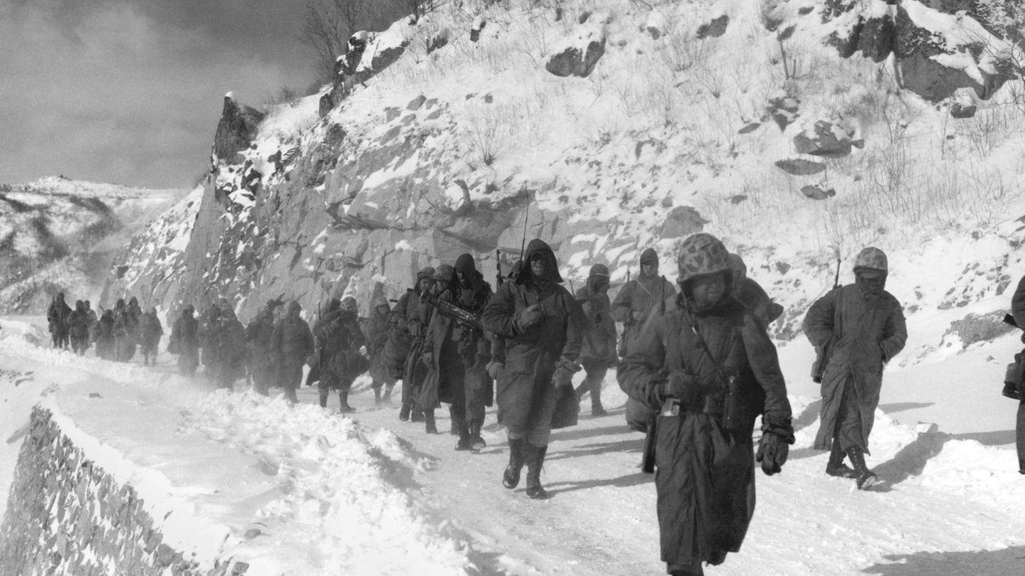 Die Marines mussten sich 100 Kilometer zur Küste zurückkämpfen.
