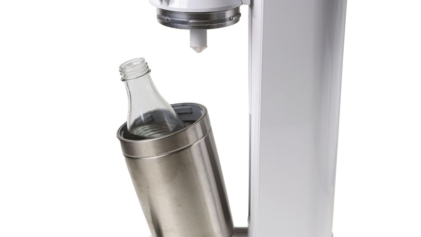 Nahaufnahme Innenansicht der Sodastream-Maschine