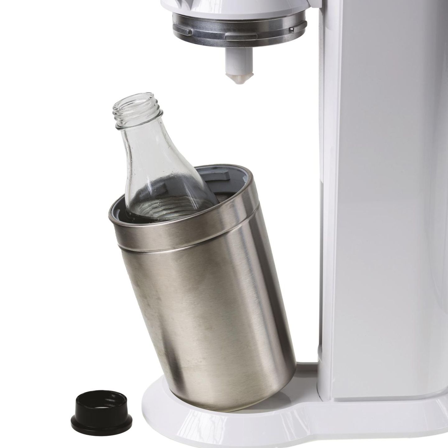 Nahaufnahme Innenansicht der Sodastream-Maschine