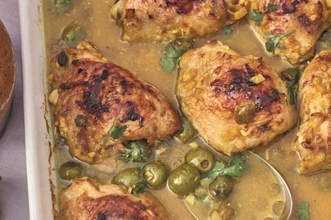 Olivenhähnchen mit Oliven und Zitrone