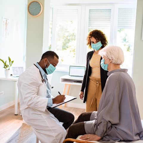 Frau im Krankenhaus